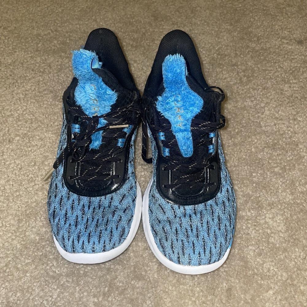Under‎ Armour Curry 9 Sesame Street Cookie Monster Blue Kids Basketball Shoes 7Y